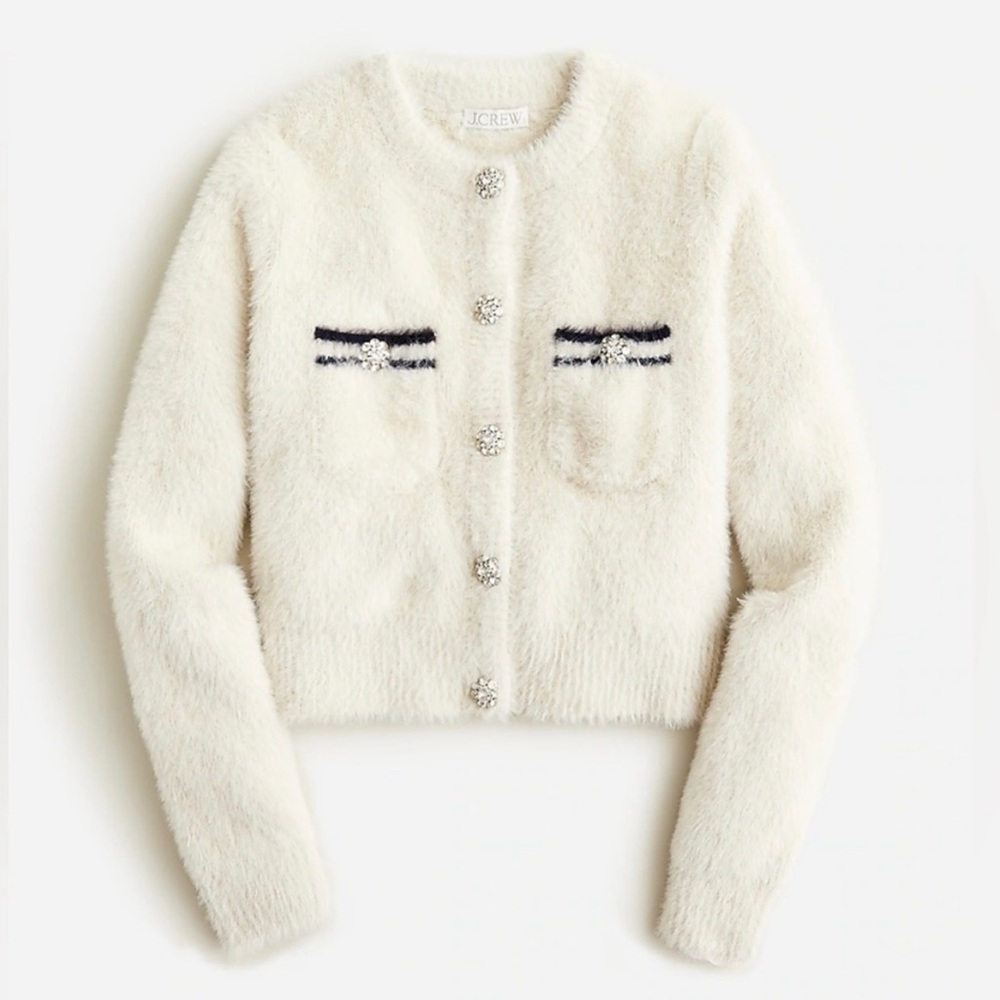 Jcrew eyelash sweater lady jacket- size large